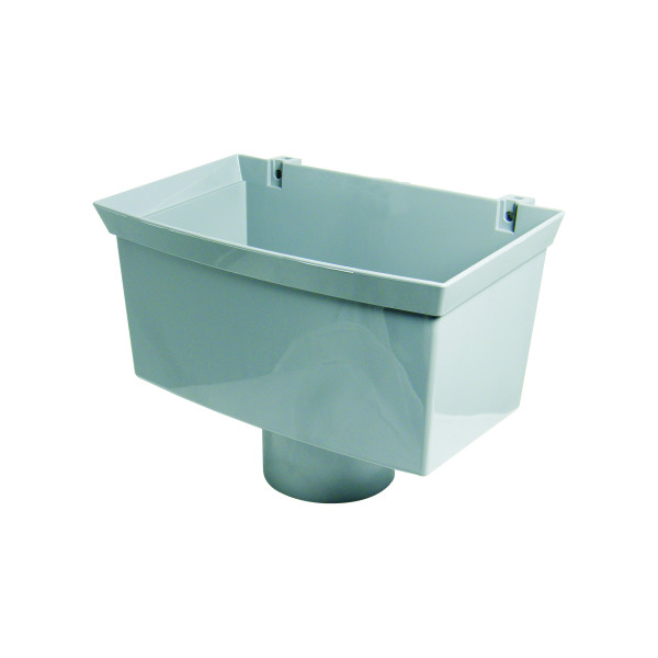 Floplast Xtraflo Hopper - With 110mm Outlet - Grey (RHX1G)