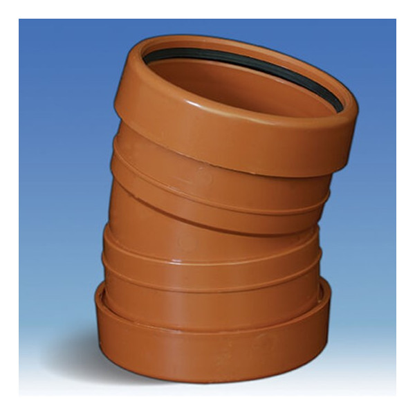 Plumin 110mm 15° Bend - Double Socket